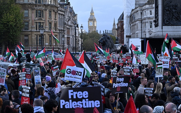 مظاهرات فلسطين في لندن