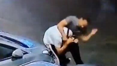 فيديو يوثق اعتداء ضابط على عامل بارك أمام نادي القضاة بالعجوزة