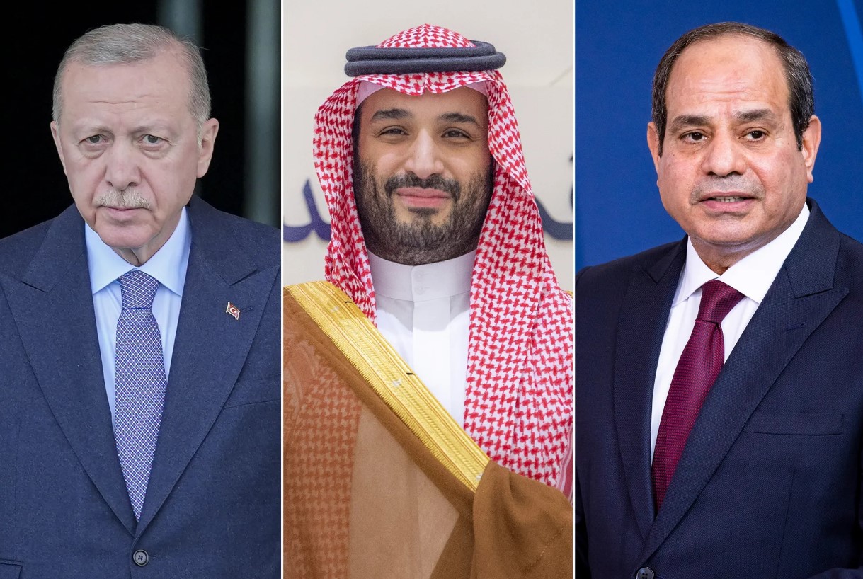 السيسي ومحمد بن سلمان وأردوغان